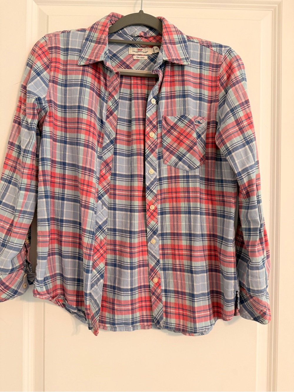 Vineyard Vines plaid button down shirt size 00
